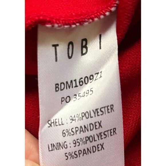 NWT TOBI Gala Red Maxi Dress, Size XS - Picture 11 of 16